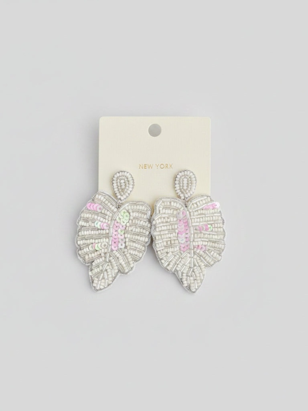 Tropic Leaf Beaded Earrings